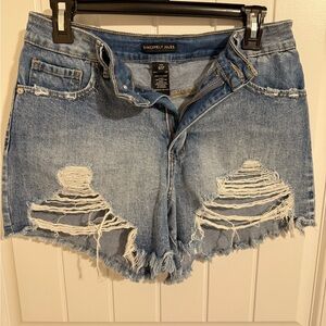 Sincerely Jules Blue High-Waisted Jean Shorts